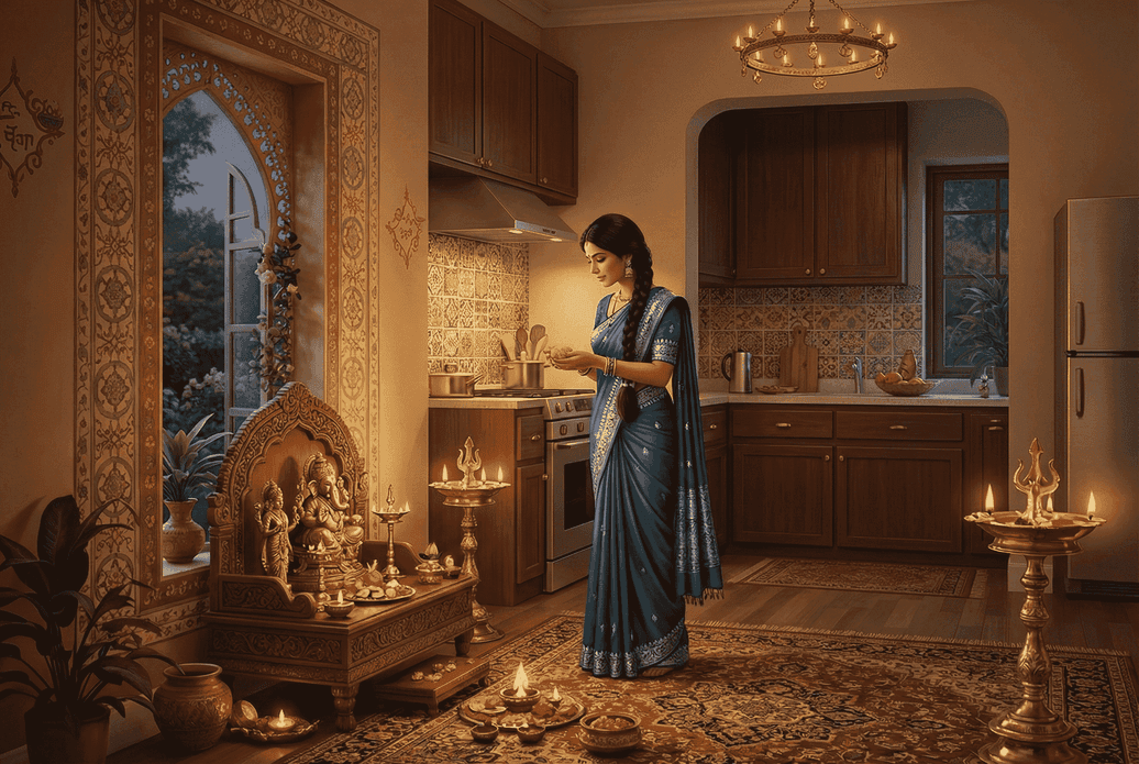 conviction.blessed.title Blessed pooja ceremony with divine blessings and spiritual connection